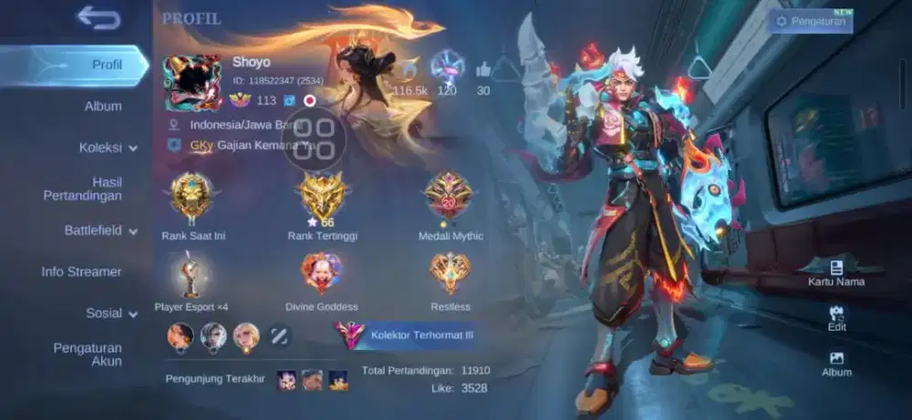 DI JUAL AKUN ML SEPUH SKIN BANYAK