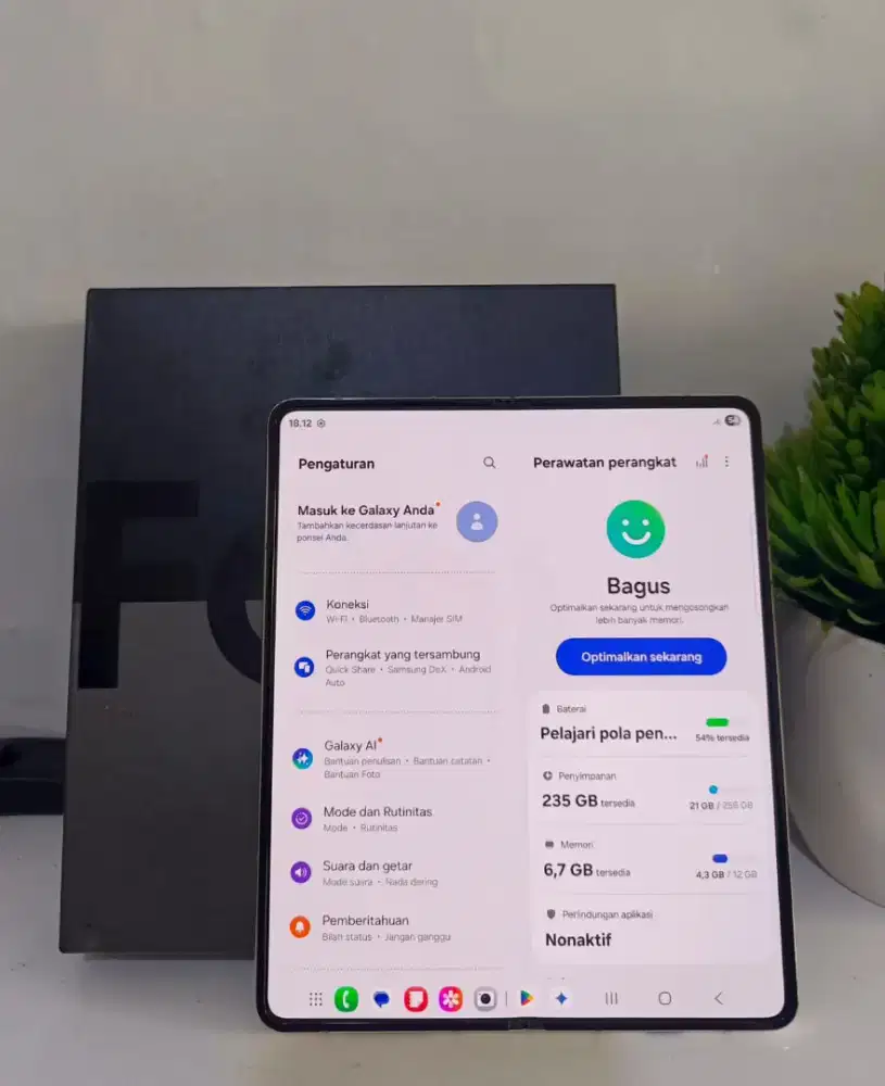 SAMSUNG Z FOLD 4 5G RAM 12/256GB ORIGINAL SEIN MULUS NOMINUS FULLSHET