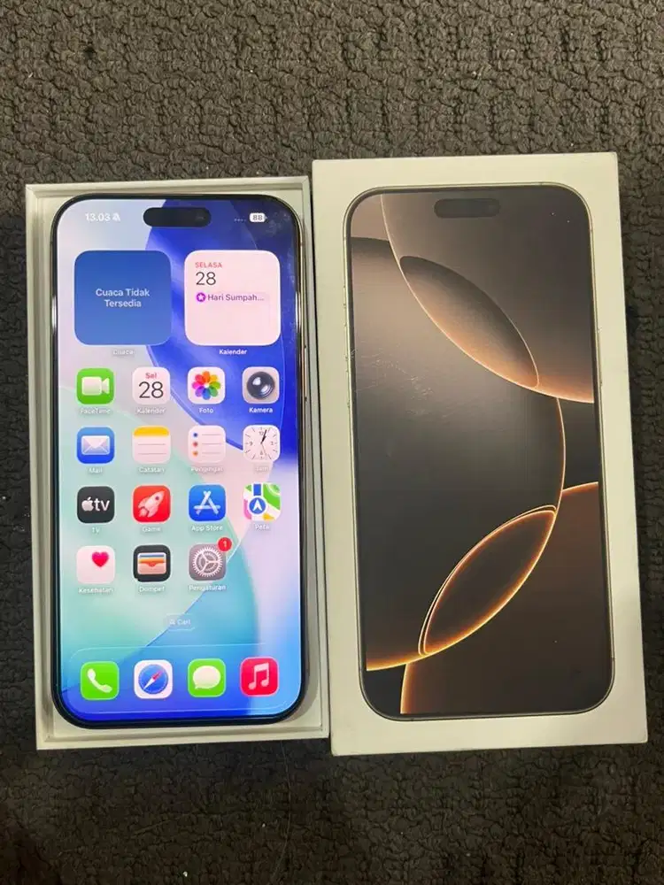 Iphone 16 Pro Max 256GB Inter Beacukai Fullset Ori Garansi ON