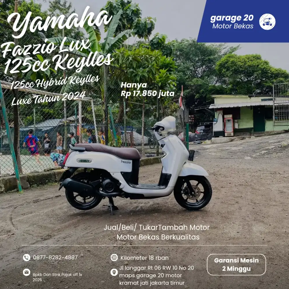 Yamaha Fazzio Lux 125cc Bluecore Hybrid Tahun 2024 Pajak Off