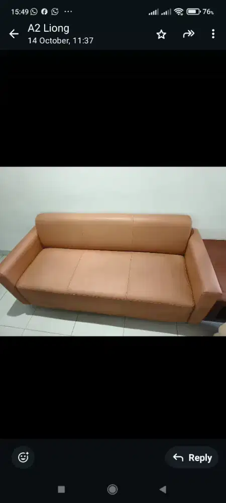 Sofa terdiri dari 3 seat, 2 seat, 1 seat