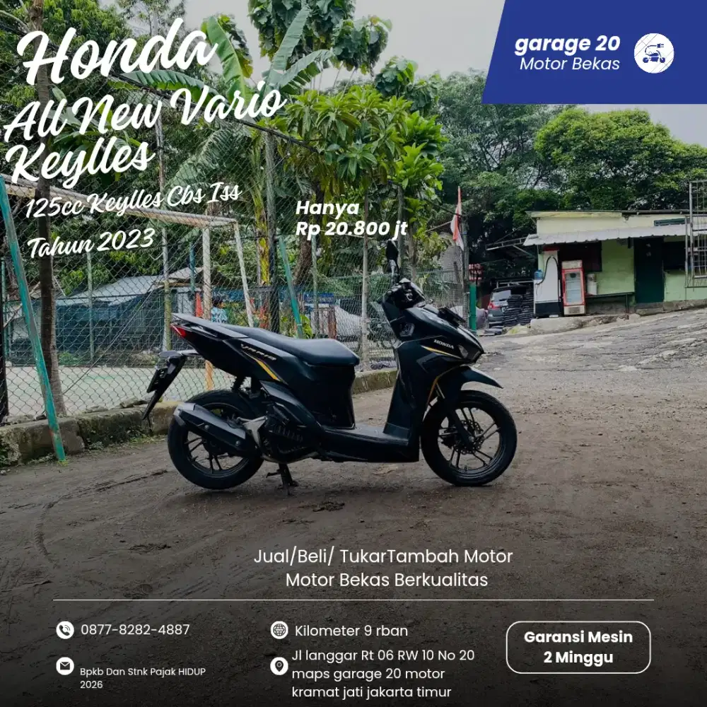 Honda Vario 125cc Keylles Cbs Iss Esp Fi Tahun 2023 Pajak Hidup