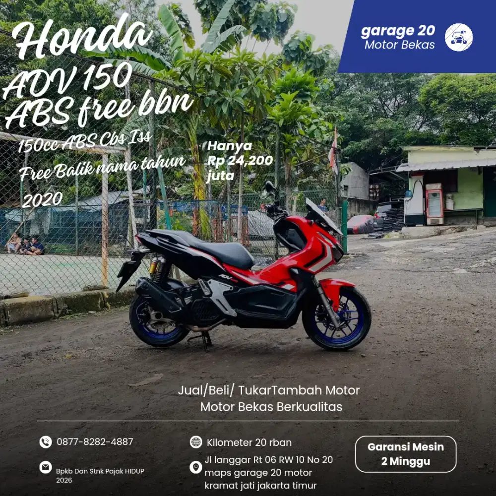 Honda Adv 150cc ABS Cbs Iss Free Balik nama Tahun 2020 Pajak Hidup