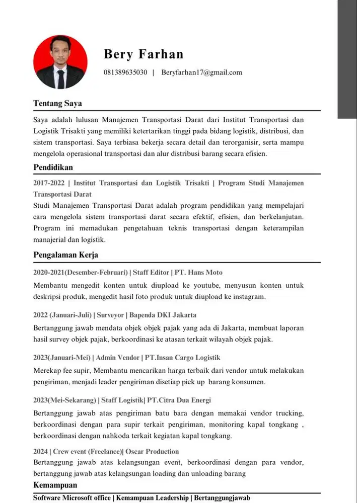 Monitoring, manajemen transportasi, logistik, editor