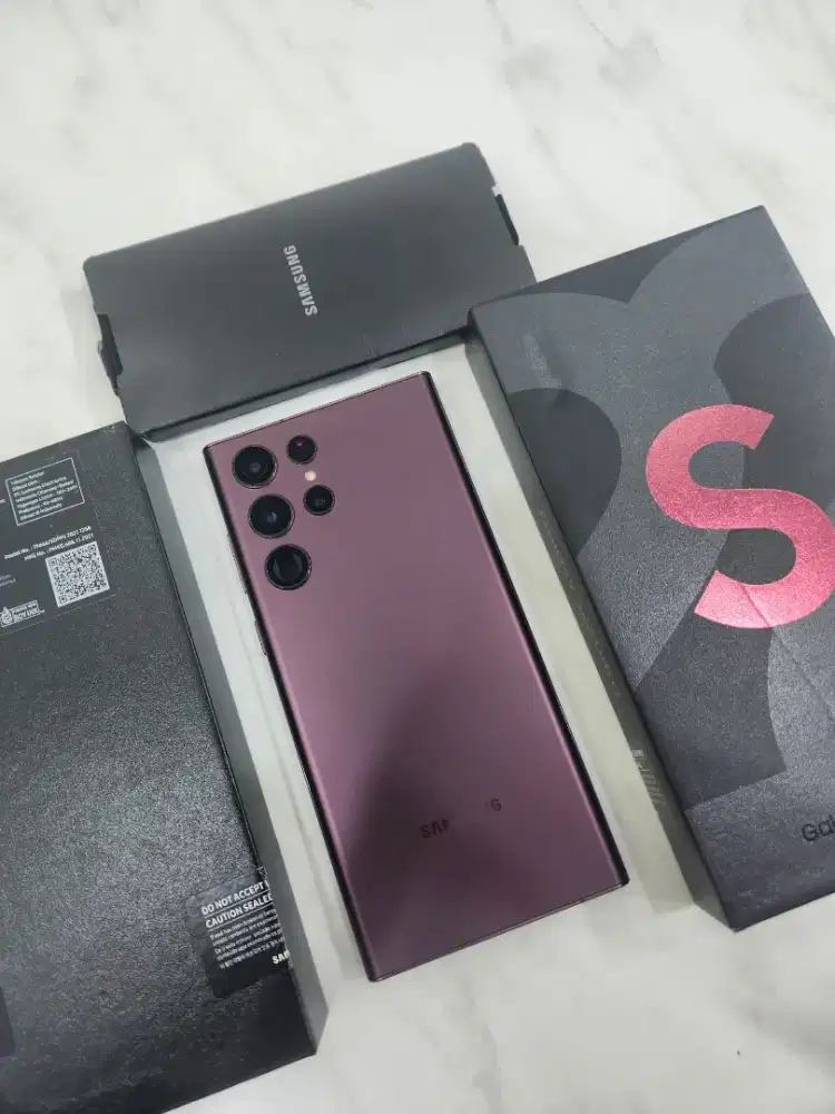 SAMSUNG GALAXY S22 ULTRA 12/256 BURGUNDY GARANSI RESMI EX SEIN