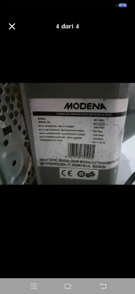 Microwave Modena MV 3002