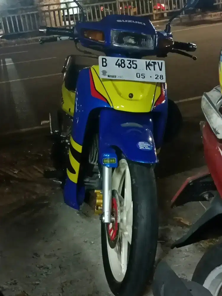 Satria RU 2003 biru kuning