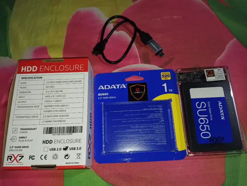 SSD Adata 1TB Fullset USB 3.0 & Type C