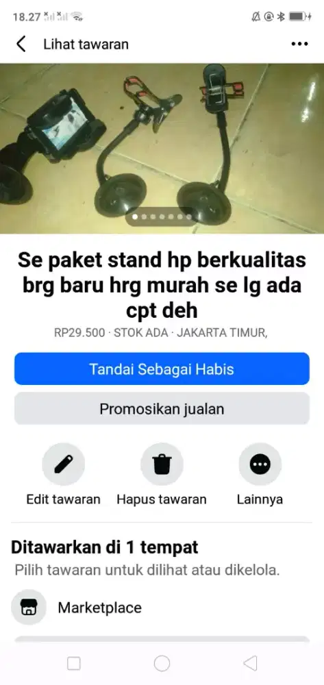 Se paket stand hp serba guna brg baru hrg murah se lg ada cpt deh