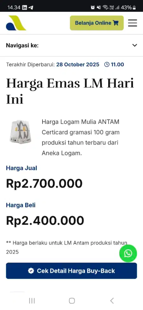 Terima Buyback LM 1,2,5,10gram