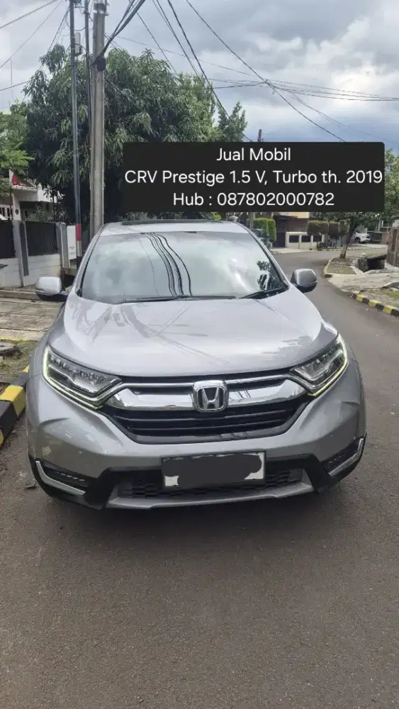 Jual Mobil CRV Prestige 1.5v, Turbo, th 2019