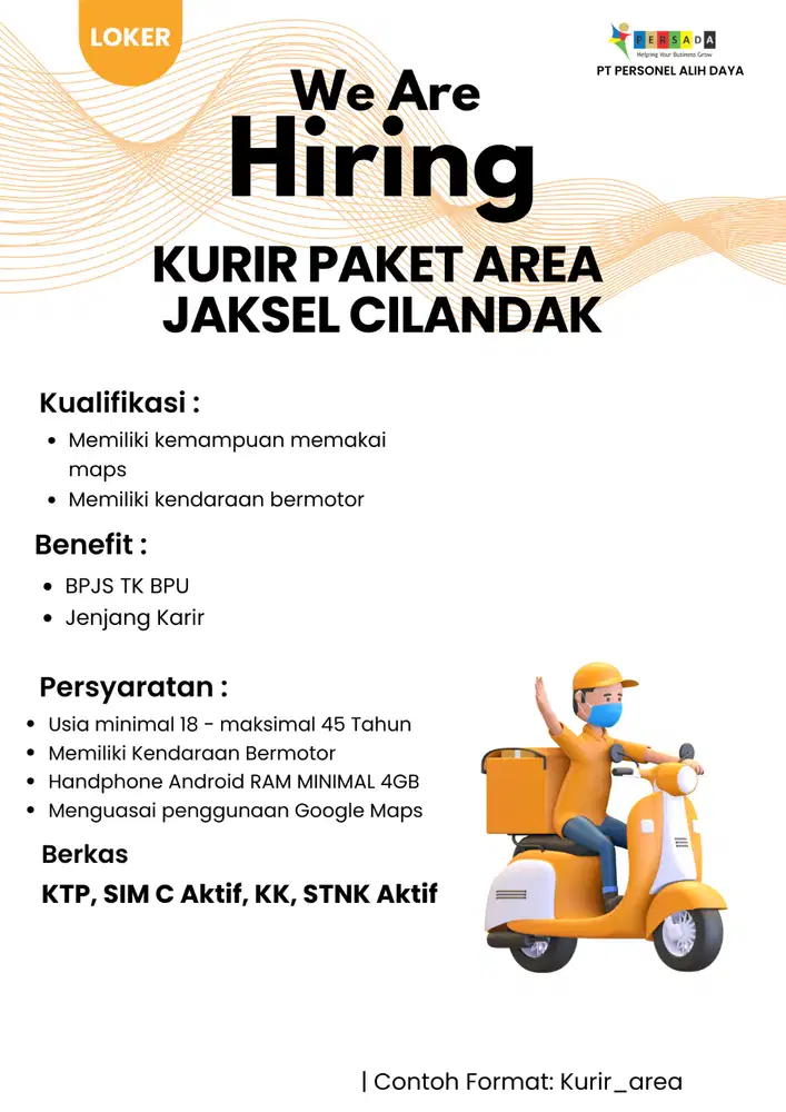 KURIR MOTOR AREA JAKARTA SELATAN
