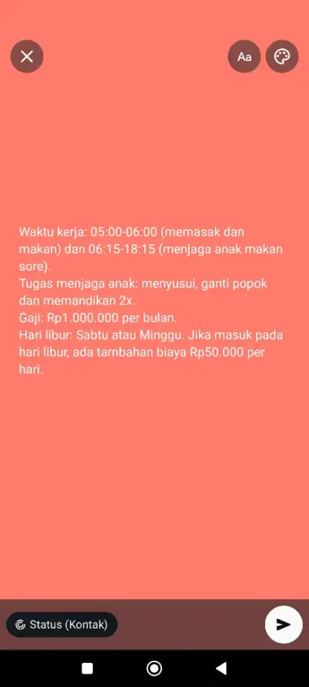 Kerja masak dan urus bayi New born (Art)