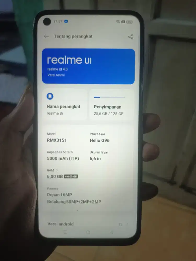 Realme 8i 6+6/128 hp casan tipe c