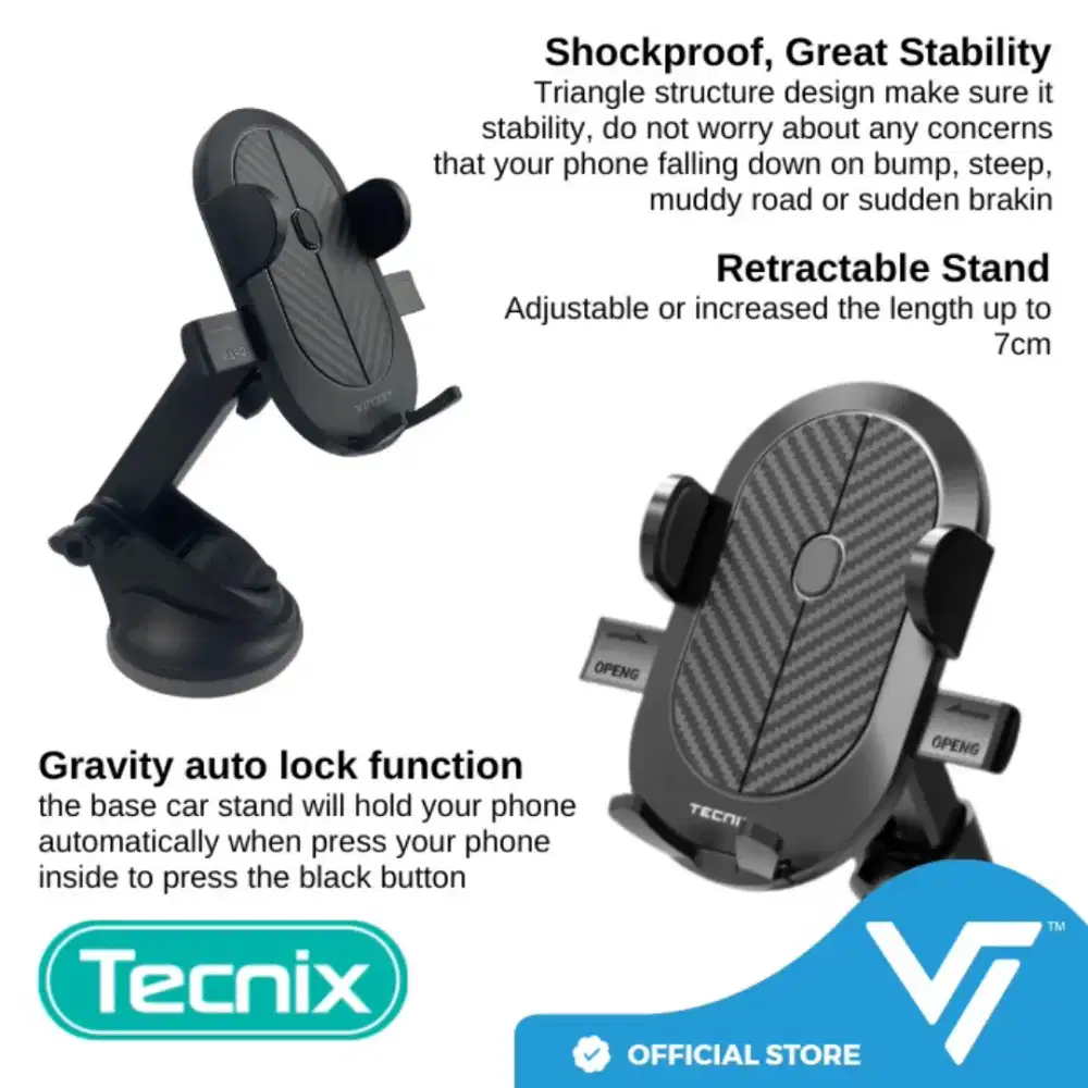 holder hp mobil tempel kaca / dashbor mobil
Merk Texnic