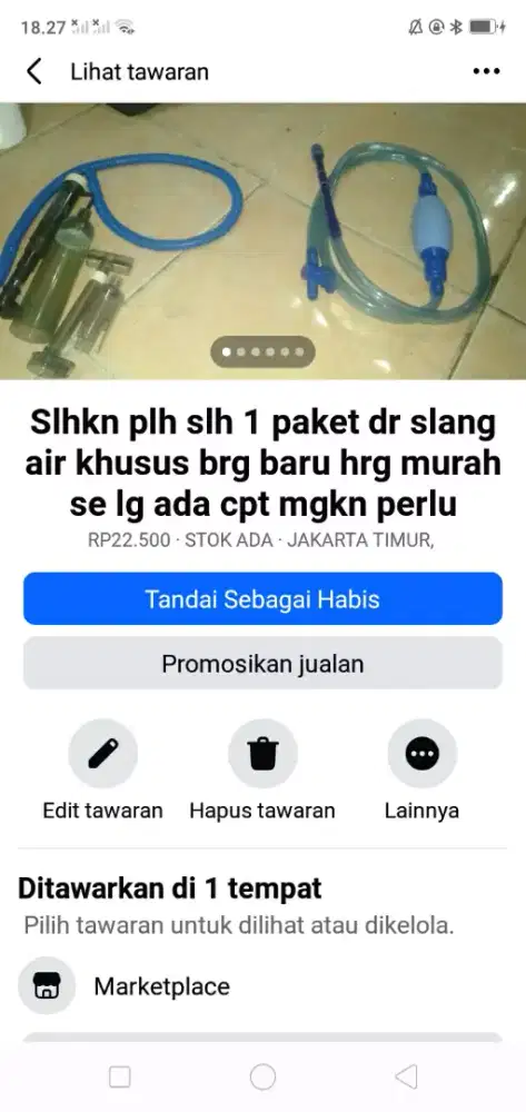Slhkn plh slh 1 paket dr slang air khusus brg baru hrg murah cpt dpt