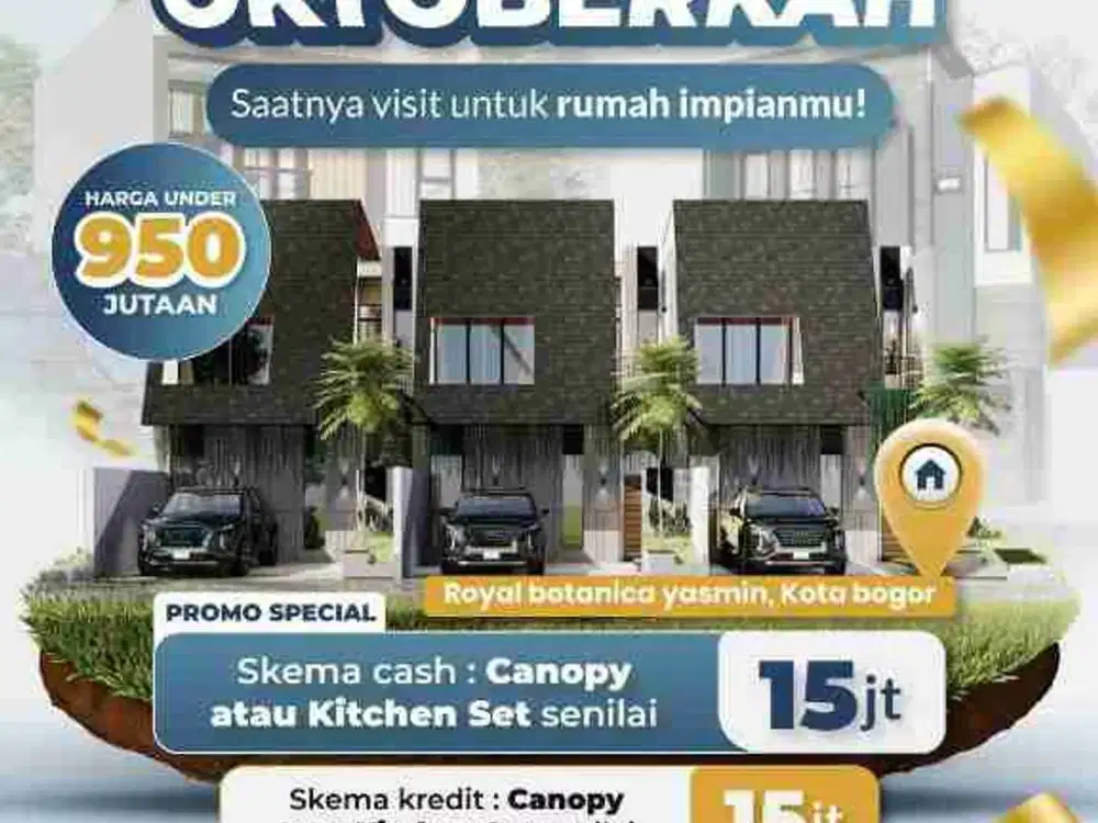 Termurah Rumah Cantik 2 Lantai Strategis di Kota Bogor, Yasmin