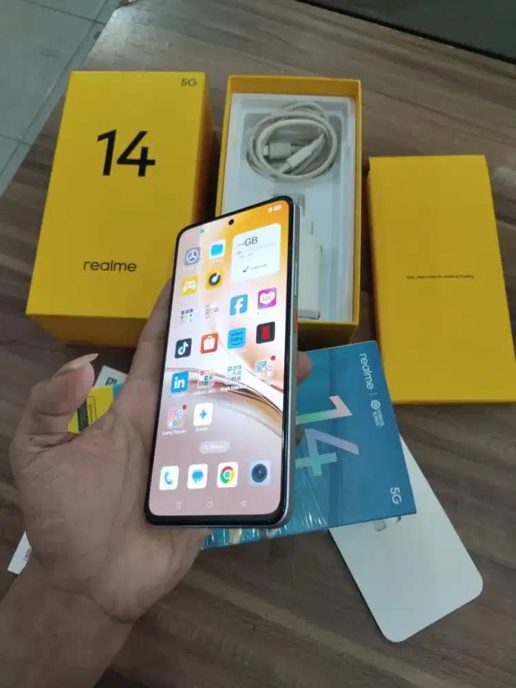 Realme 14 5G Ram 8/256 seken murah dan lengkap
