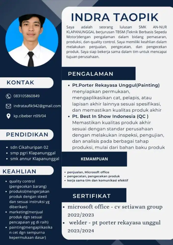 mencari kerjaan usia 21thn