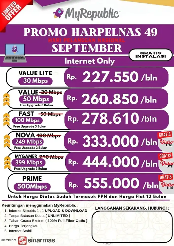 Promo Myrepublic Oktober