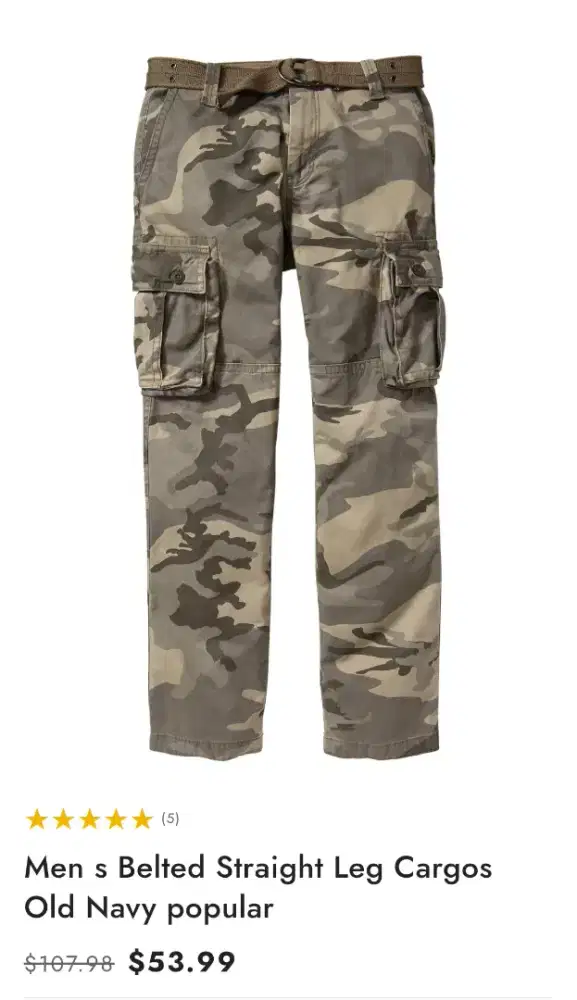 Old navy cargo camo straight