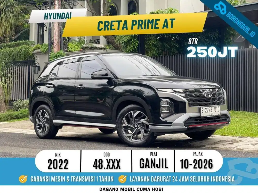 HYUNDAI CRETA PRIME 1.5 AT 2022 HITAM ISTIMEWA LIKE NEW PAJAK PANJNG