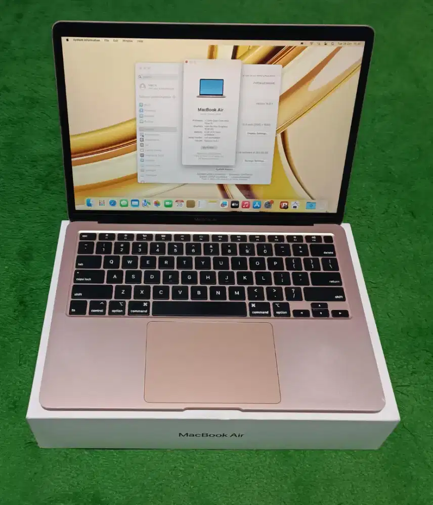 Apple MacBook Air 2020 Intel i3 8/256 Rose Gold Murah Fullset