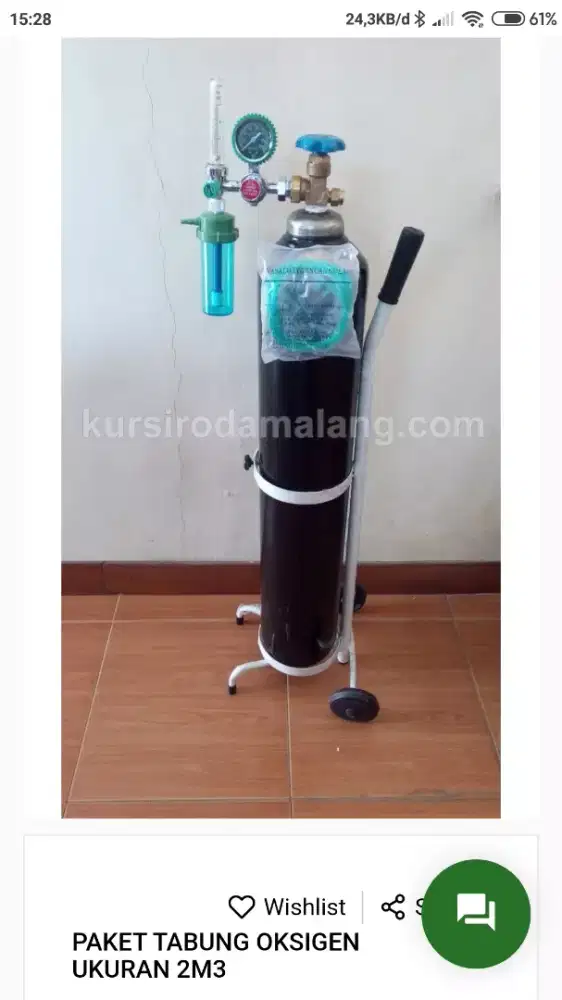 Jual alat kesehatan Tabung Oksigen 1.Meter ( Bekas Normal Baru/Bekas )