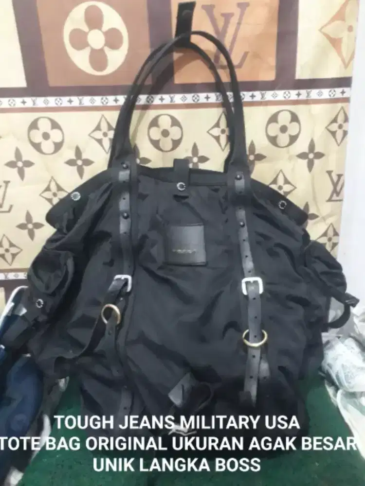 TOUGH JEANS MILITARY U.S.A TOTE ORIGINAL SIZE AGAK BESAR ASLI BKN KW
