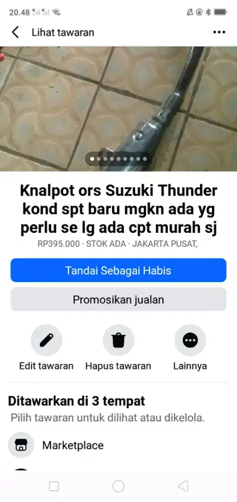 Kelengkapan sepeda/motor brg ors spt baru mgkn ada yg tertarik cpt dpt