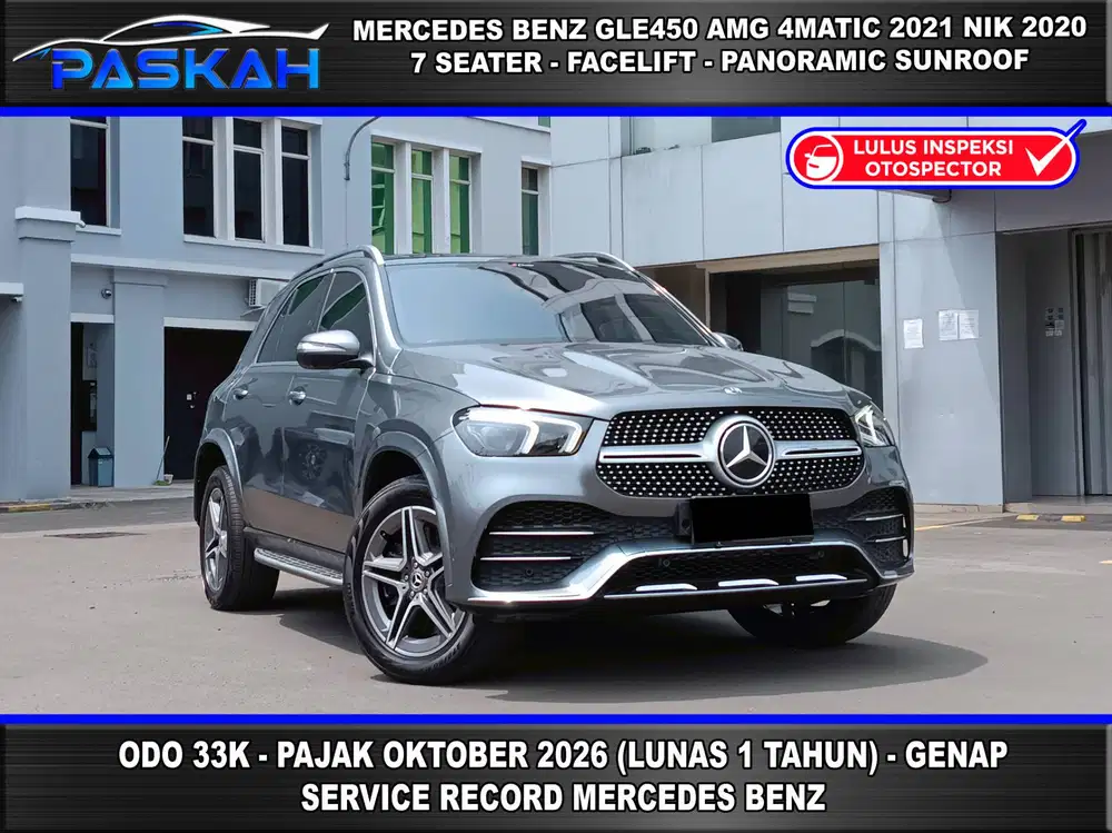 GENAP TAX=1tahn MERCY GLE 450 AMG 2021 NIK 2020 GLE450 AMG 2021 / 2020