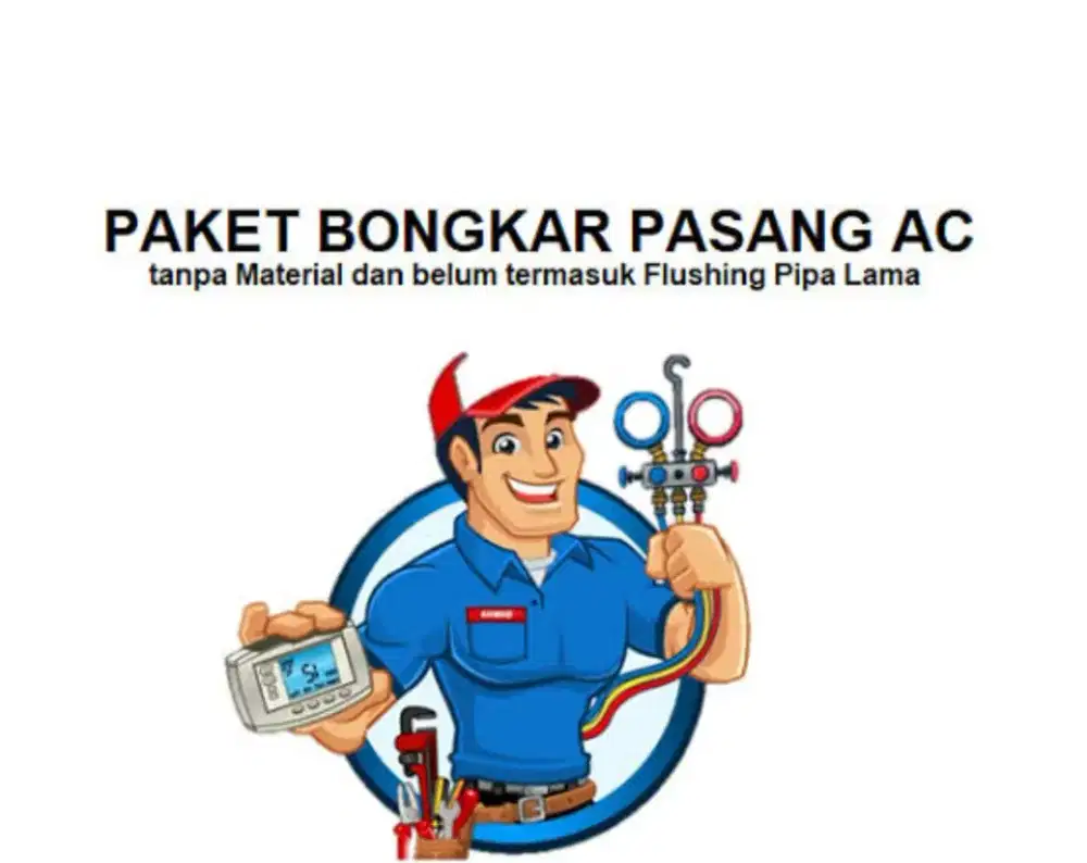 Service AC, Bongkar pasang AC, Service kulkas, Mesin cuci