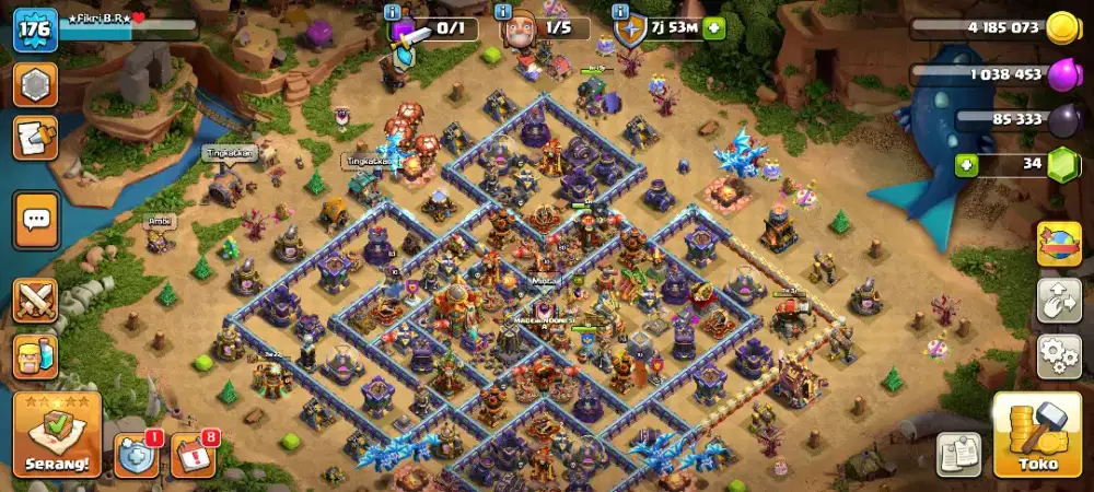 Dijual akun coc th 16