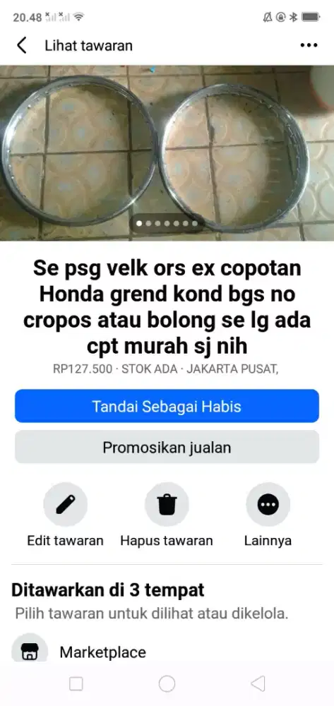 Se psg velk ors ring 17 kond bgs no bolong se lg ada cpt murah sj deh