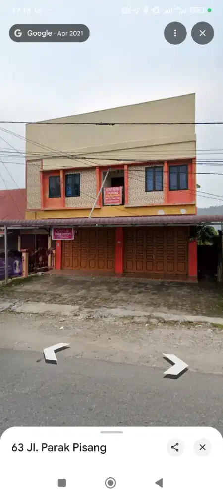 DISEWAKAN RUKO 1 LANTAI 1 PETAK DEPAN JALAN RAYA