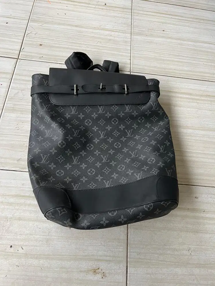 tas ransel pria Luis Vuitton monogram eclipce steamer backpack