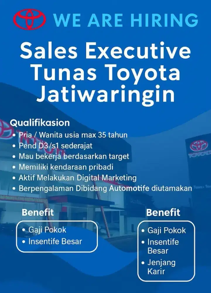 LOWONGAN SALES TUNAS TOYOTA JATIWARINGIN