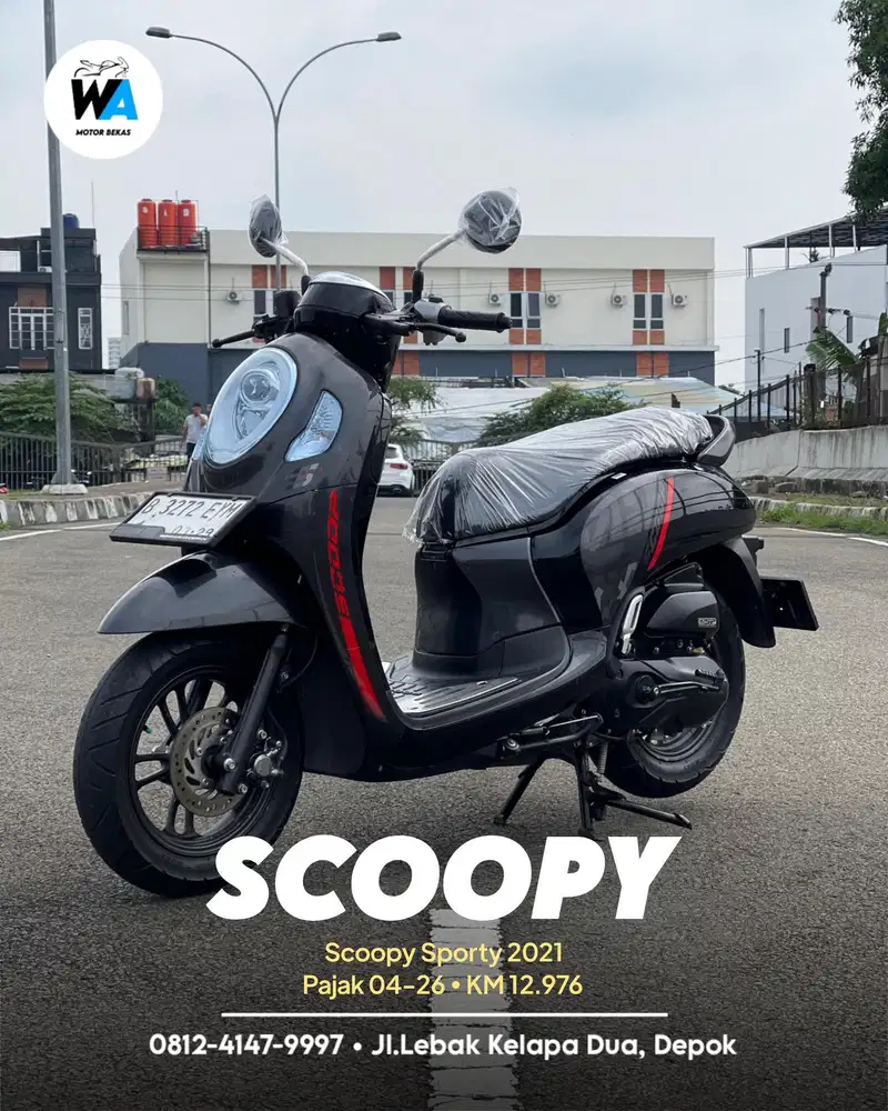 Kredit DP 800 Ribu Honda Scoopy Sporty Tahun 2021 Cash/Kredit