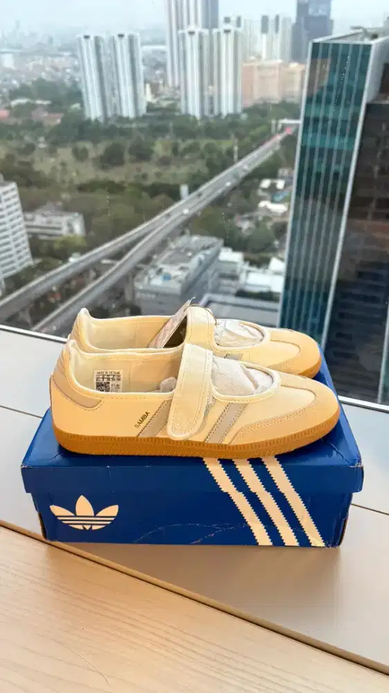 Adidas samba mary Jane white blue gum size 38 insole 23,5cm