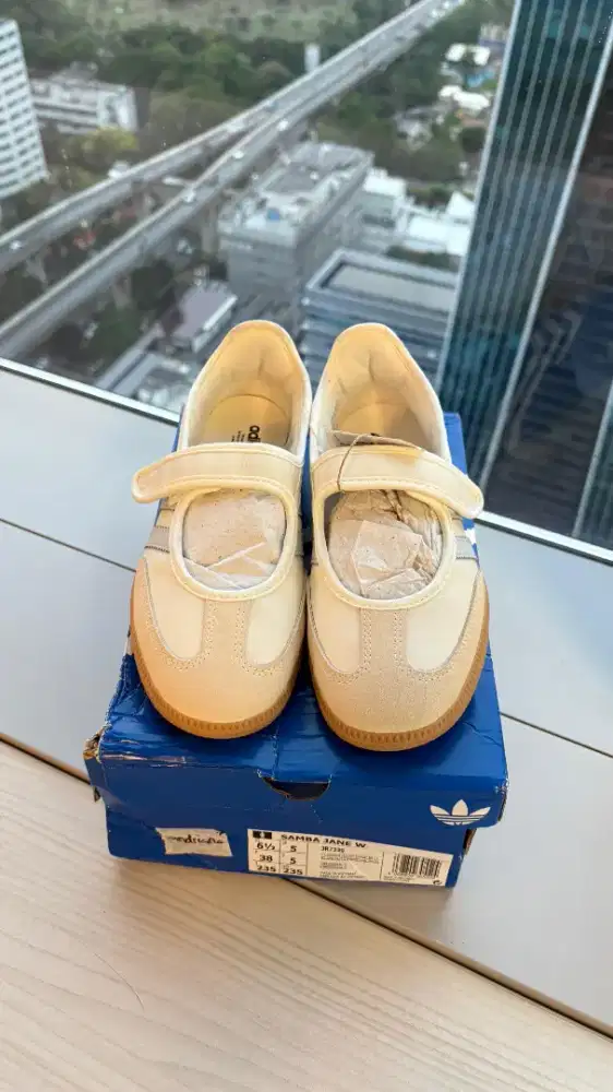 Adidas samba mary Jane white blue gum size 38 insole 23,5cm