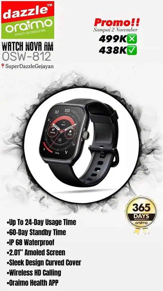 Smartwatch Oraimo Watch Nova AM OSW-812