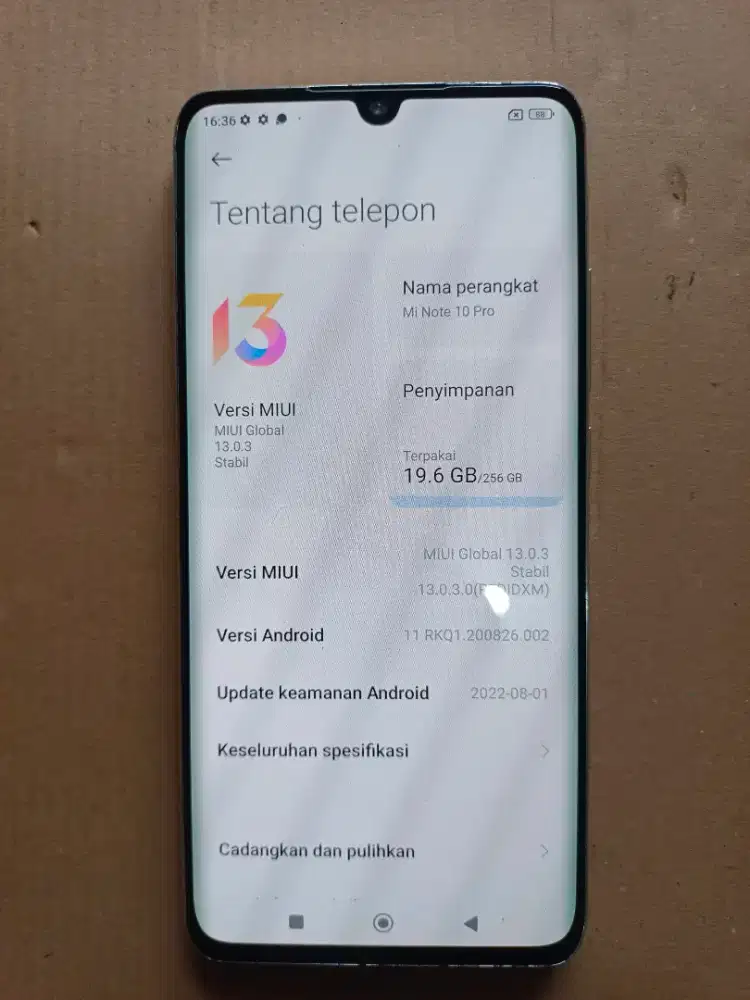 Mi Note 10 Pro (Bukan Redmi) 8/256 Limited Edition