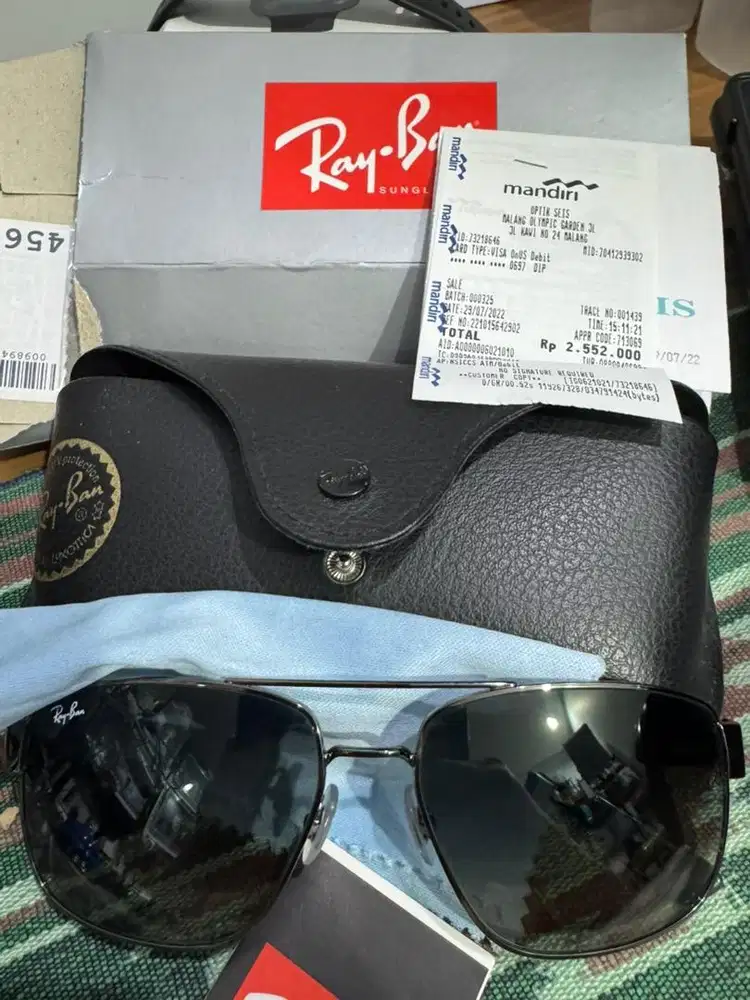 Kacamata Rayban gun metal