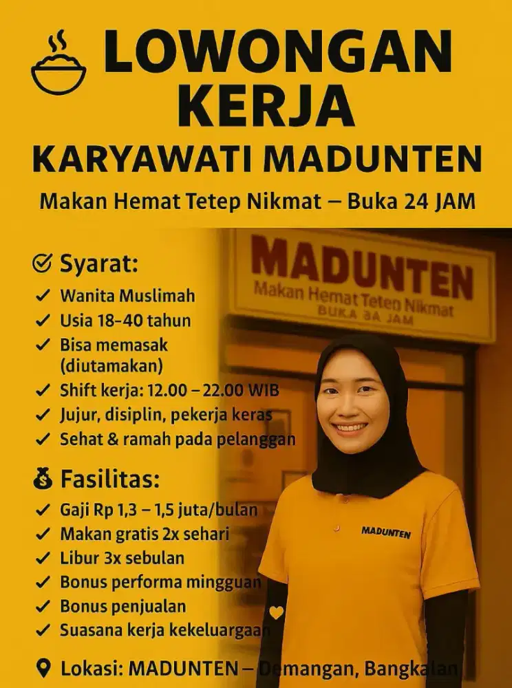 Lowongan Kerja Kedai Madunten