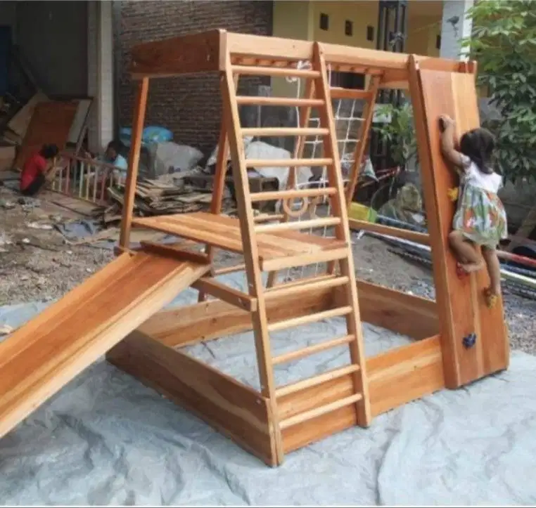 Mainan anak kayu brakiasi type arsyad+mandi bola 1,6