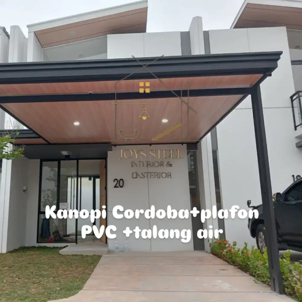 Kanopi Cordoba+talang+plafon PVC