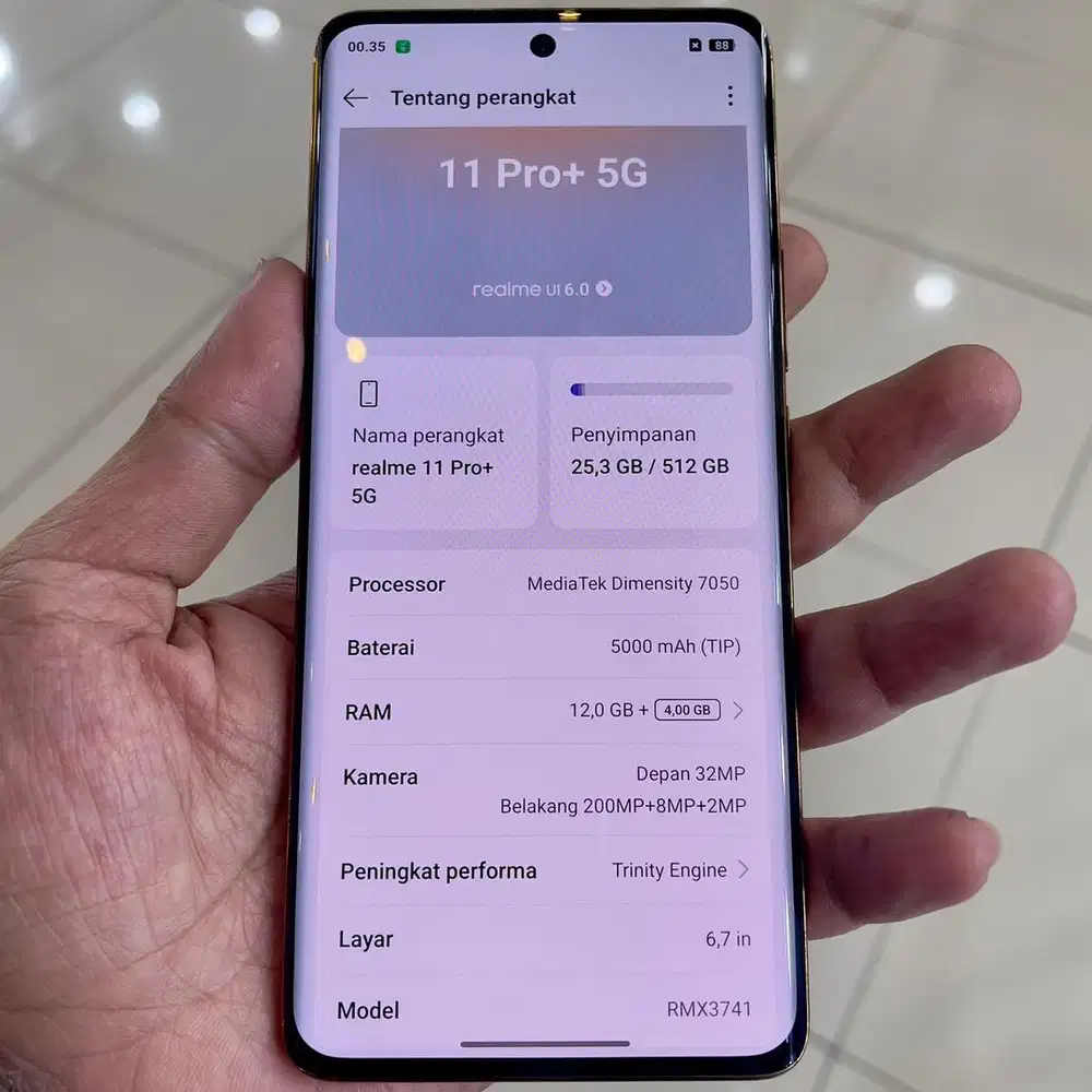 Realme 11 pro plus ram 12 / 512 fullset ori