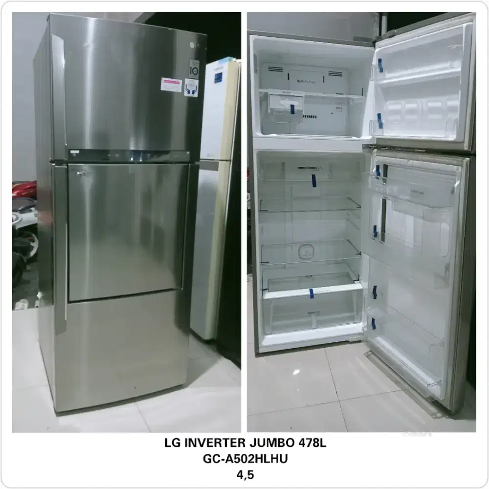 Kulkas 2 pintu Jumbo LG INVERTER