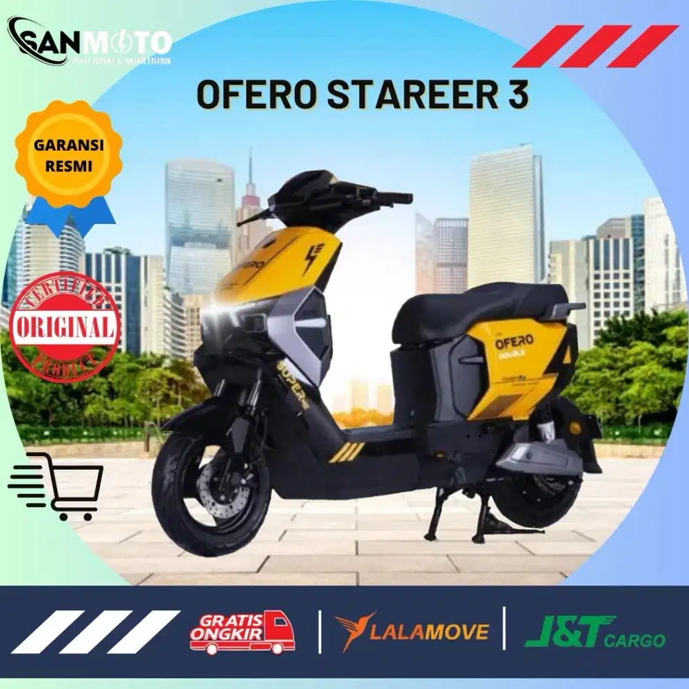 SANMOTO SEPEDA LISTRIK OFERO STAREER 3 LITHIUM GARANSI RESMI