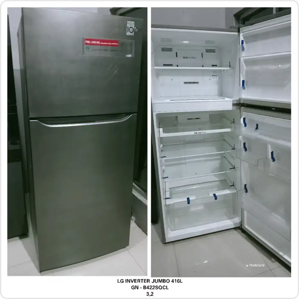 Kulkas 2 pintu Jumbo LG Inverter